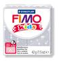 Gyurma, 42 g, égethető, FIMO "Kids", glitteres ezüst